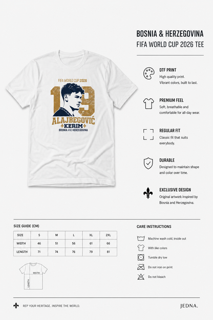 Kerim Alajbegović 19 Vintage Bosnia Tee – Regular Fit