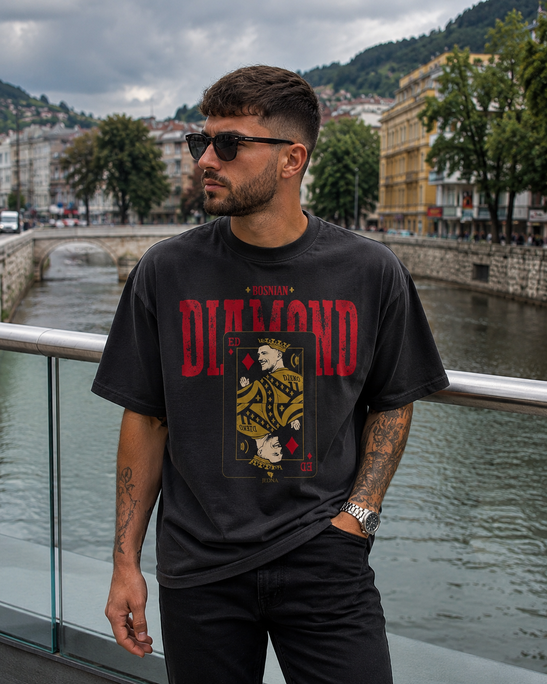Džeko - The King of Diamonds - Premium Oversized