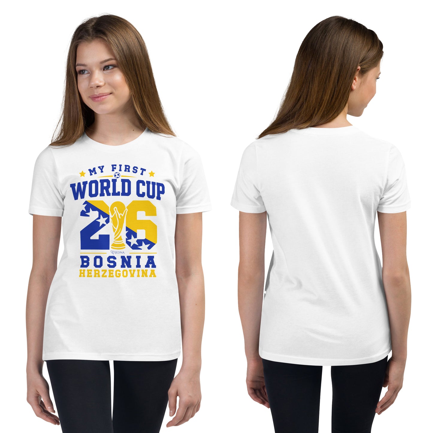 Custom Name | Bosnia and Herzegovina WC26 | Youth Short Sleeve T-Shirt