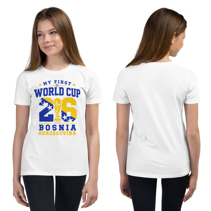 Custom Name | Bosnia and Herzegovina WC26 | Youth Short Sleeve T-Shirt